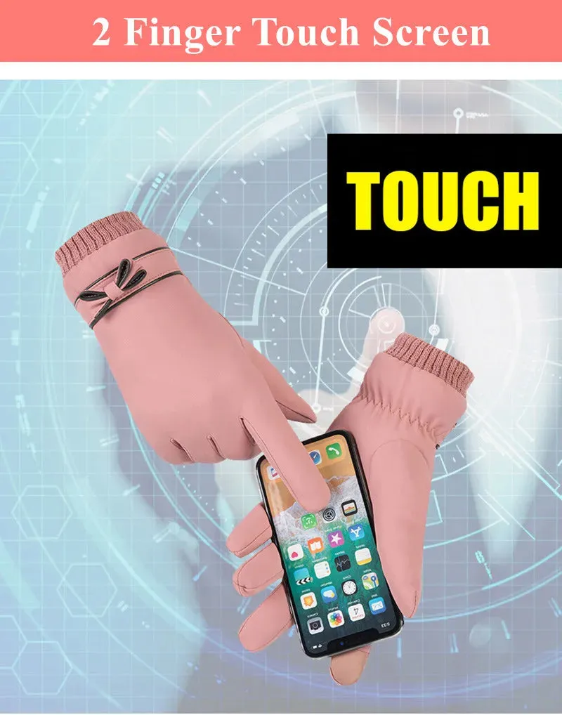 Thermal Winter Women Gloves Men Cycling Bike Gloves Hand Warmer Fleece Lined Guantes Full Finger Mittens Touchscreen Waterproof