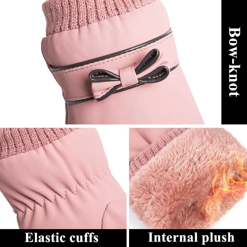 Thermal Winter Women Gloves Men Cycling Bike Gloves Hand Warmer Fleece Lined Guantes Full Finger Mittens Touchscreen Waterproof