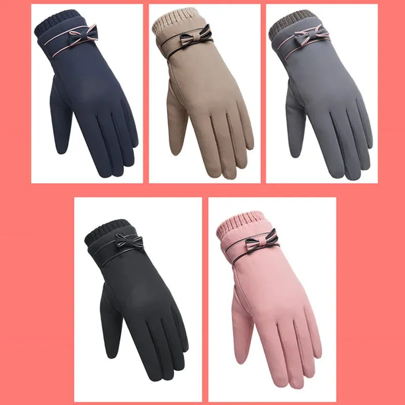 Thermal Winter Women Gloves Men Cycling Bike Gloves Hand Warmer Fleece Lined Guantes Full Finger Mittens Touchscreen Waterproof