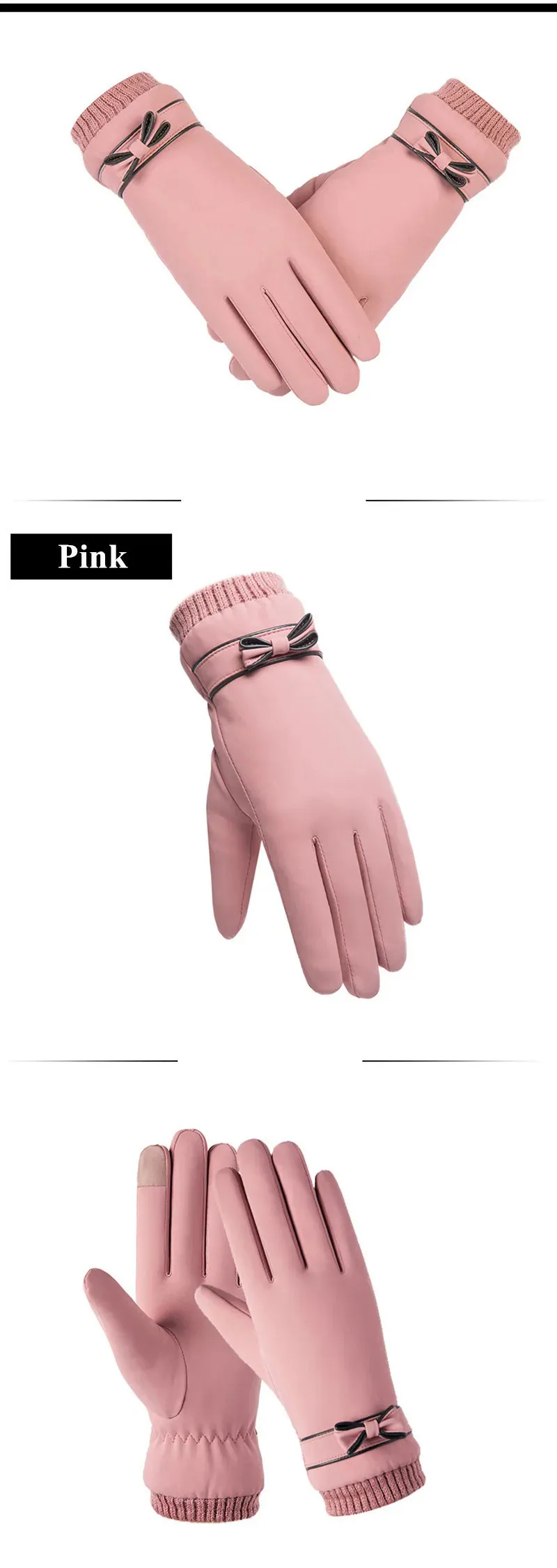 Thermal Winter Women Gloves Men Cycling Bike Gloves Hand Warmer Fleece Lined Guantes Full Finger Mittens Touchscreen Waterproof