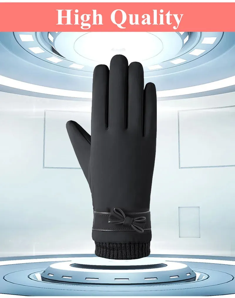 Thermal Winter Women Gloves Men Cycling Bike Gloves Hand Warmer Fleece Lined Guantes Full Finger Mittens Touchscreen Waterproof