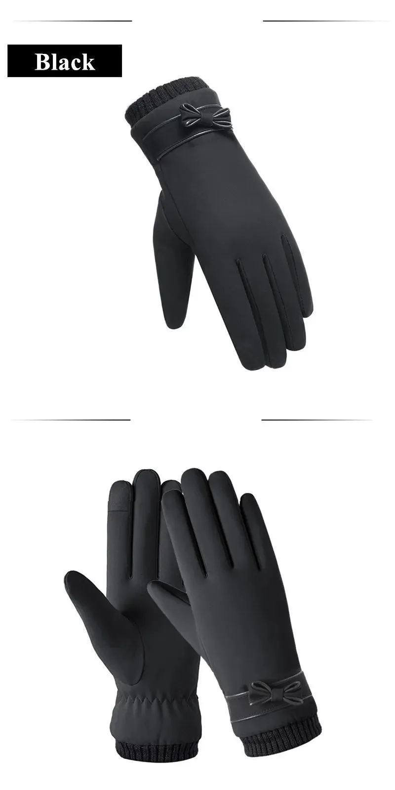 Thermal Winter Women Gloves Men Cycling Bike Gloves Hand Warmer Fleece Lined Guantes Full Finger Mittens Touchscreen Waterproof