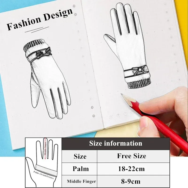 Thermal Winter Women Gloves Men Cycling Bike Gloves Hand Warmer Fleece Lined Guantes Full Finger Mittens Touchscreen Waterproof