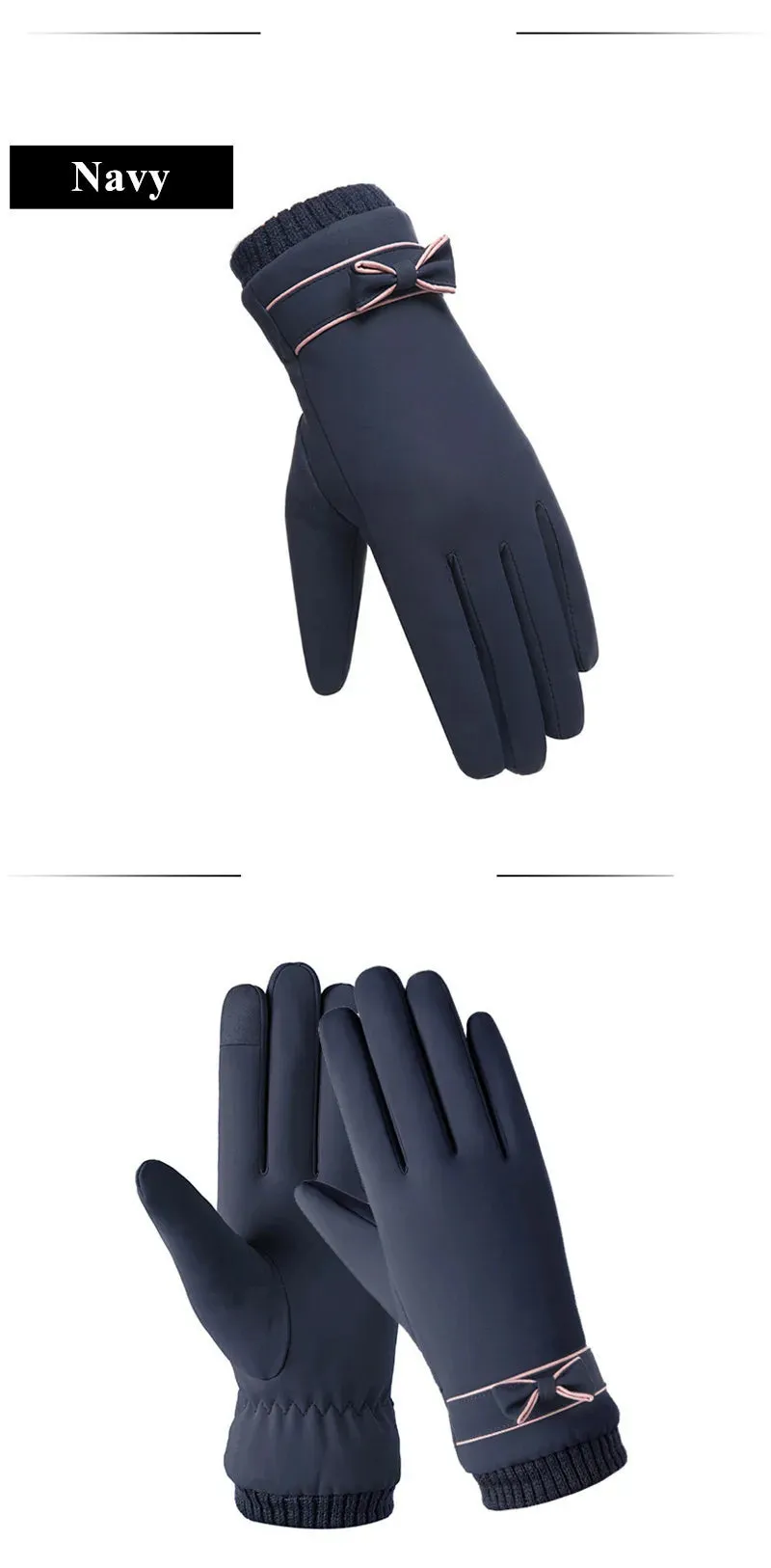Thermal Winter Women Gloves Men Cycling Bike Gloves Hand Warmer Fleece Lined Guantes Full Finger Mittens Touchscreen Waterproof