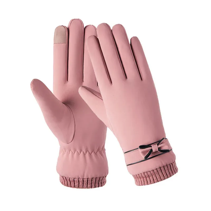 Thermal Winter Women Gloves Men Cycling Bike Gloves Hand Warmer Fleece Lined Guantes Full Finger Mittens Touchscreen Waterproof