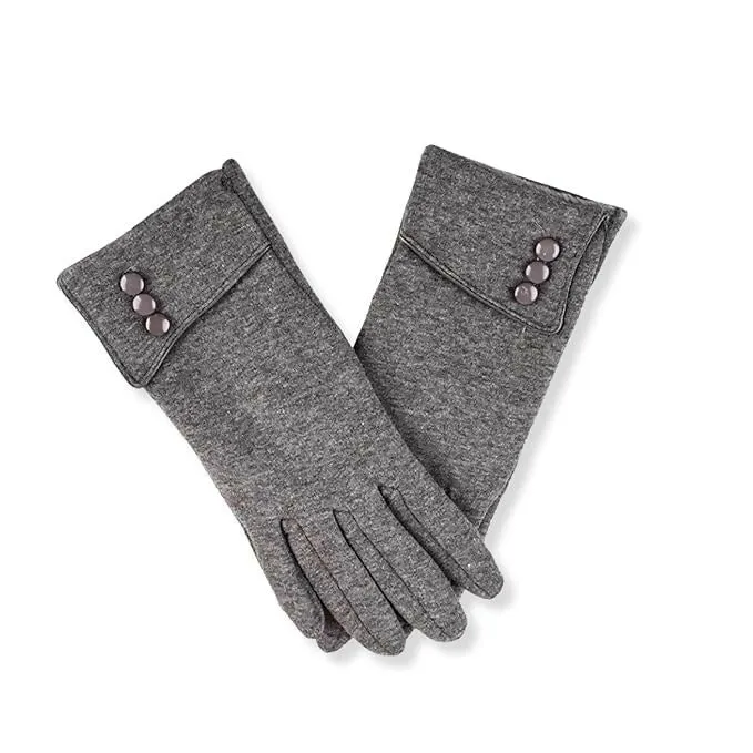 Tomorrow Women Plush Fur Cuff Winter Gloves Touchscreen, Windproof & Warm (MultiColours)