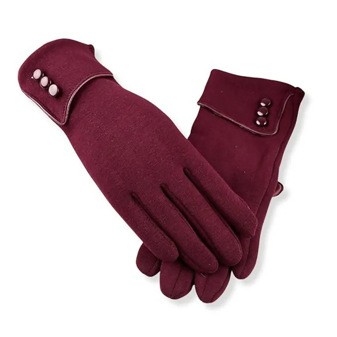 Tomorrow Women Plush Fur Cuff Winter Gloves Touchscreen, Windproof & Warm (MultiColours)
