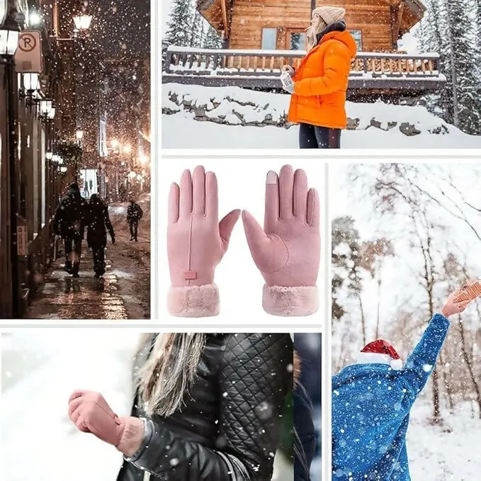 Tomorrow Women's Winter Gloves Angora Wool & Touchscreen Technology (MultiColours)