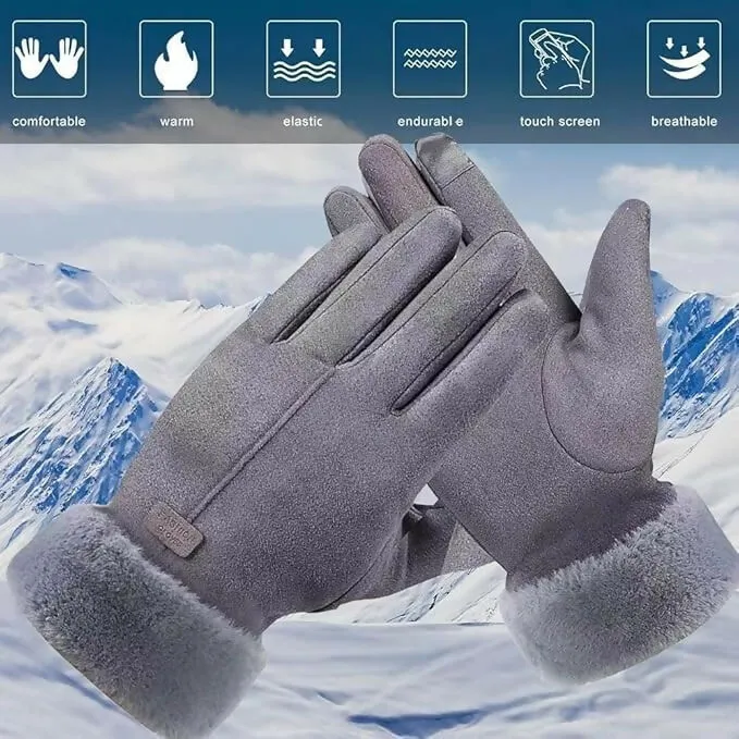 Tomorrow Women's Winter Gloves Angora Wool & Touchscreen Technology (MultiColours)