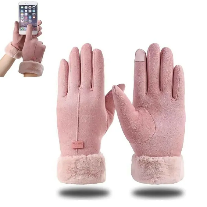 Tomorrow Women's Winter Gloves Angora Wool & Touchscreen Technology (MultiColours)