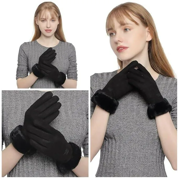 Tomorrow Women's Winter Gloves Angora Wool & Touchscreen Technology (MultiColours)
