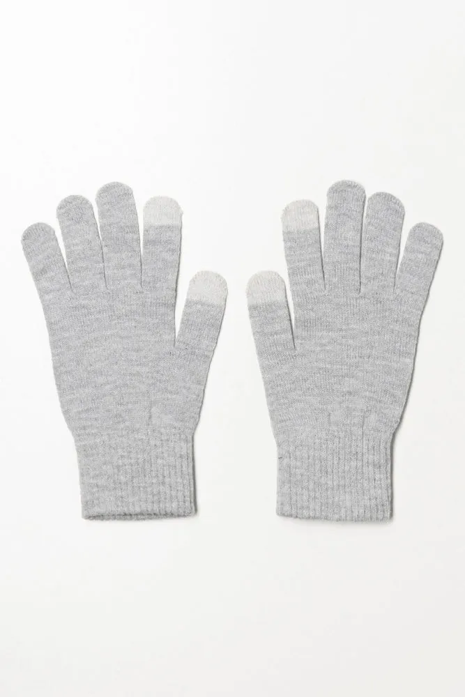 Touch Screen Gloves Grey