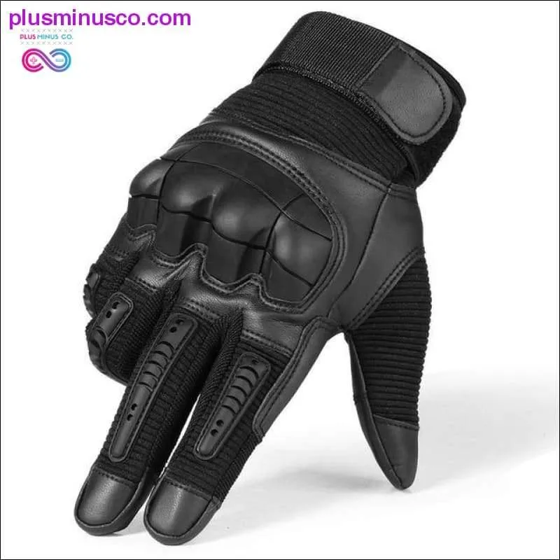 Touch Screen Hard Knuckle Tactical Gloves PU Leather Army