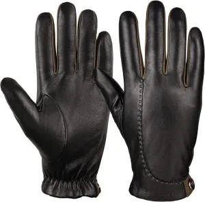 Touchscreen Leather Driving Gloves - Warm Luxury