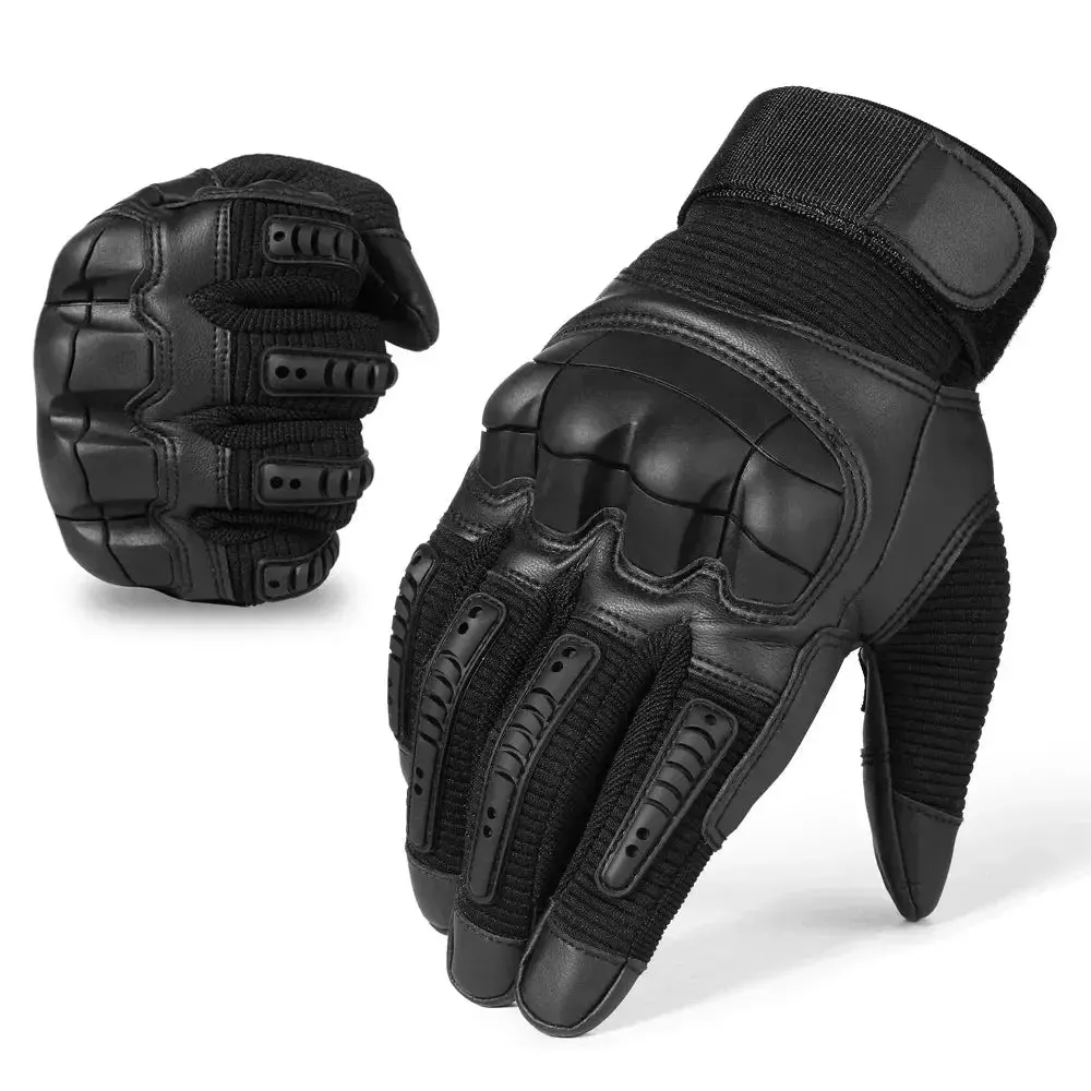 Touchscreen PU Leather Motorcycle Full Finger Gloves Protective Gear Racing Pit Bike Riding Motorbike Moto Motocross Enduro