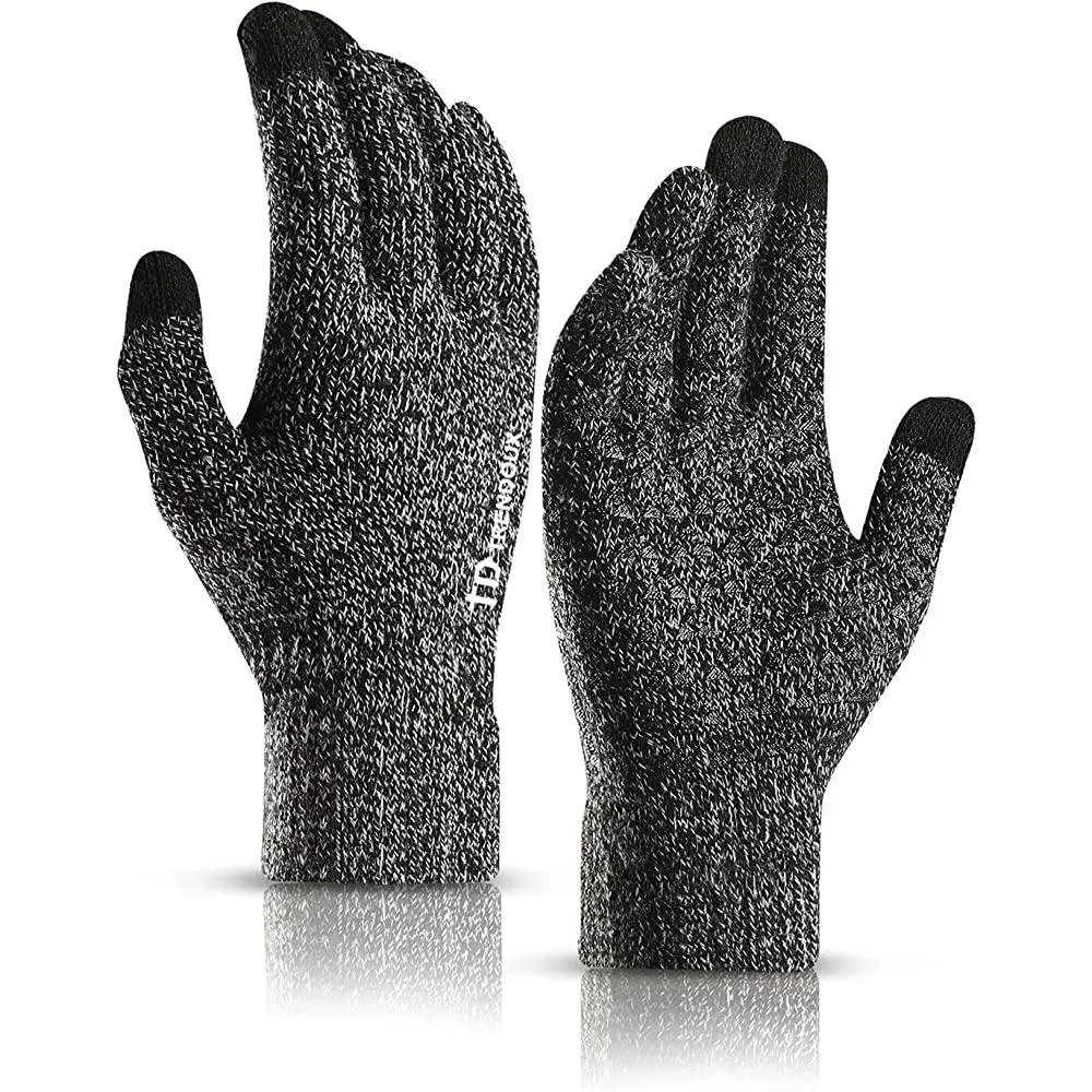 TRENDOUX Winter Gloves for Men Women - Upgraded Touch Screen Anti-Slip Silicone Gel - Elastic Cuff - Thermal Soft Knit Lining | Multiple Colors