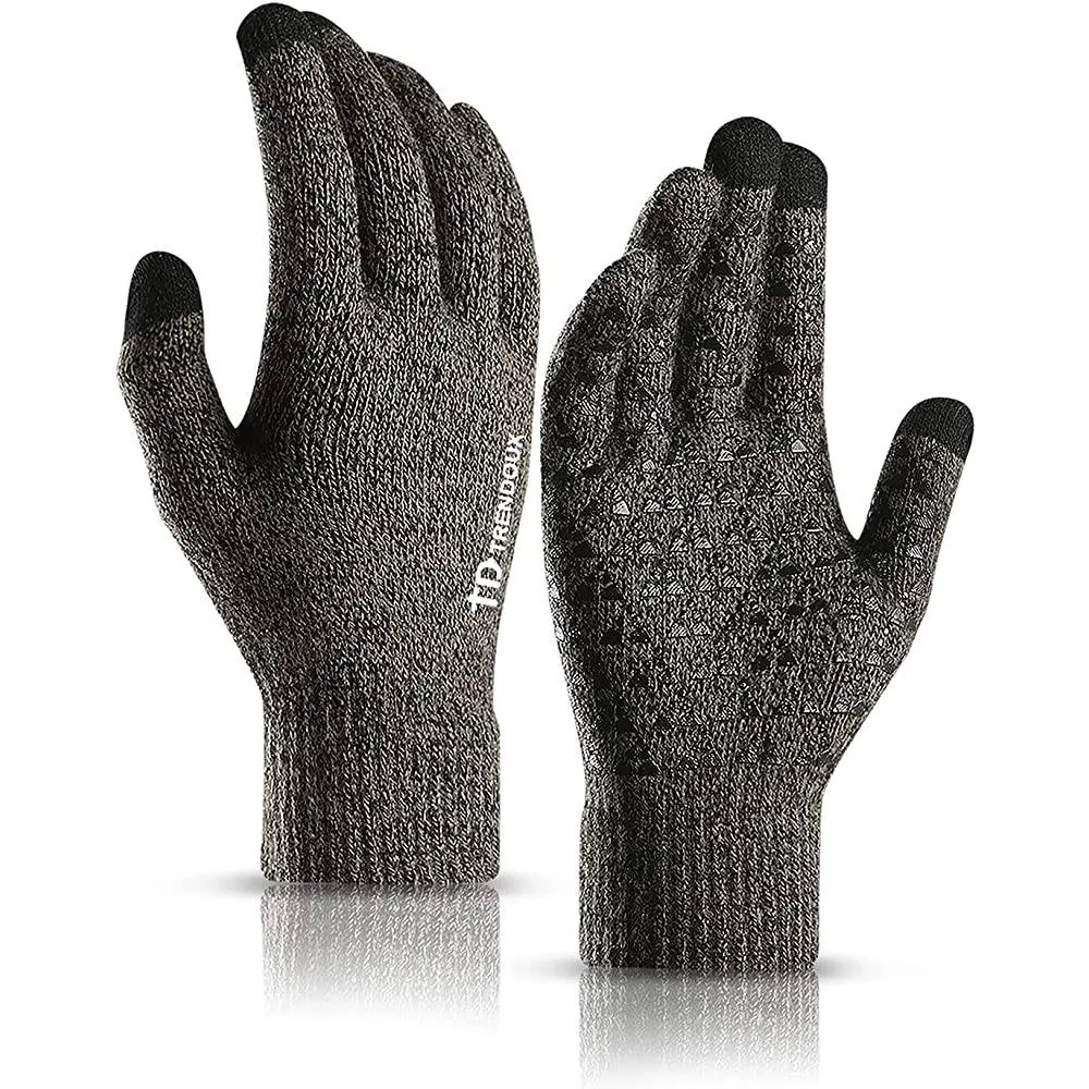 TRENDOUX Winter Gloves for Men Women - Upgraded Touch Screen Anti-Slip Silicone Gel - Elastic Cuff - Thermal Soft Knit Lining | Multiple Colors