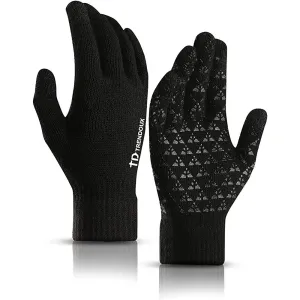 TRENDOUX Winter Gloves for Men Women - Upgraded Touch Screen Anti-Slip Silicone Gel - Elastic Cuff - Thermal Soft Knit Lining | Multiple Colors