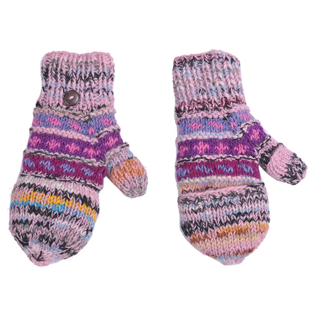Tribal Purple Mittens