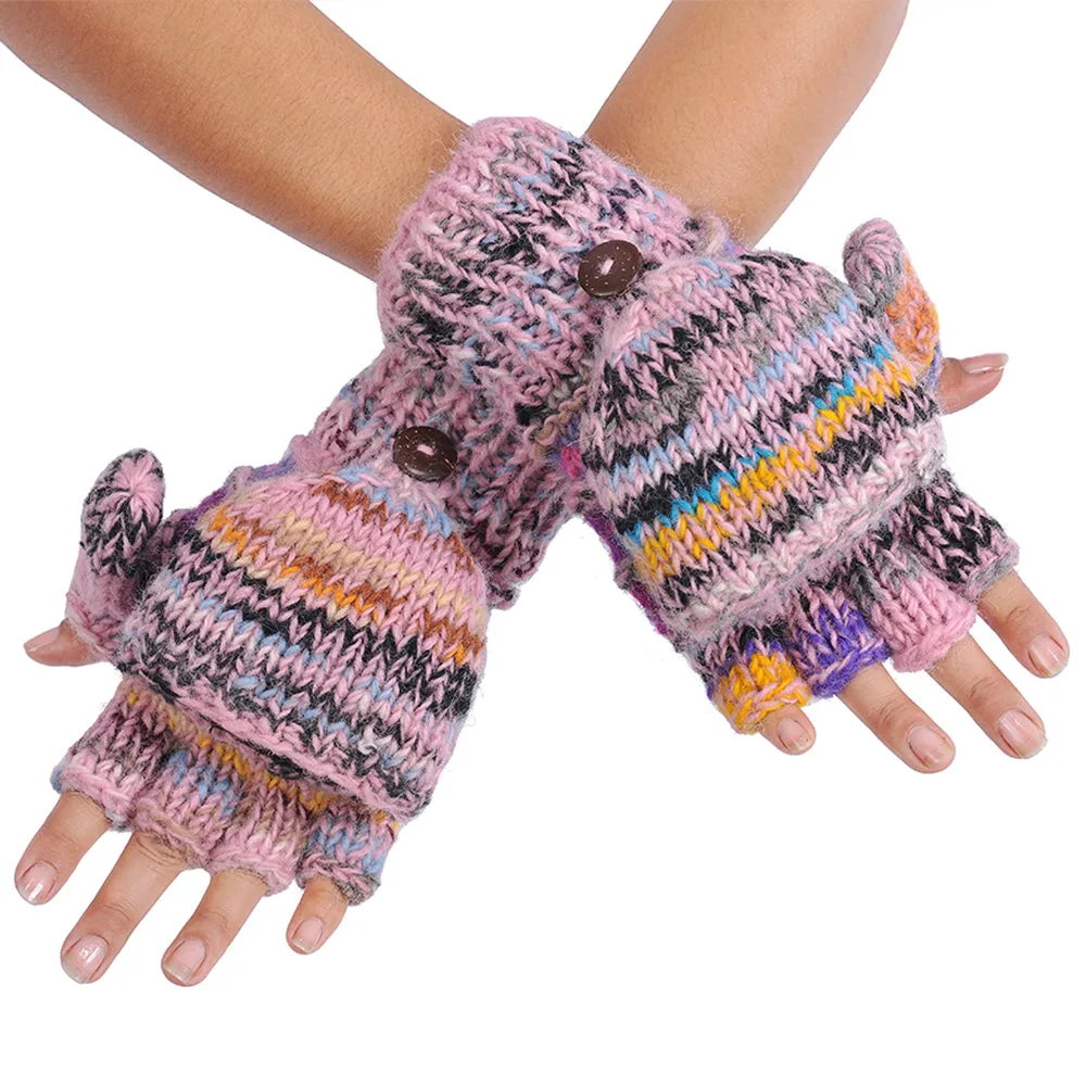Tribal Purple Mittens