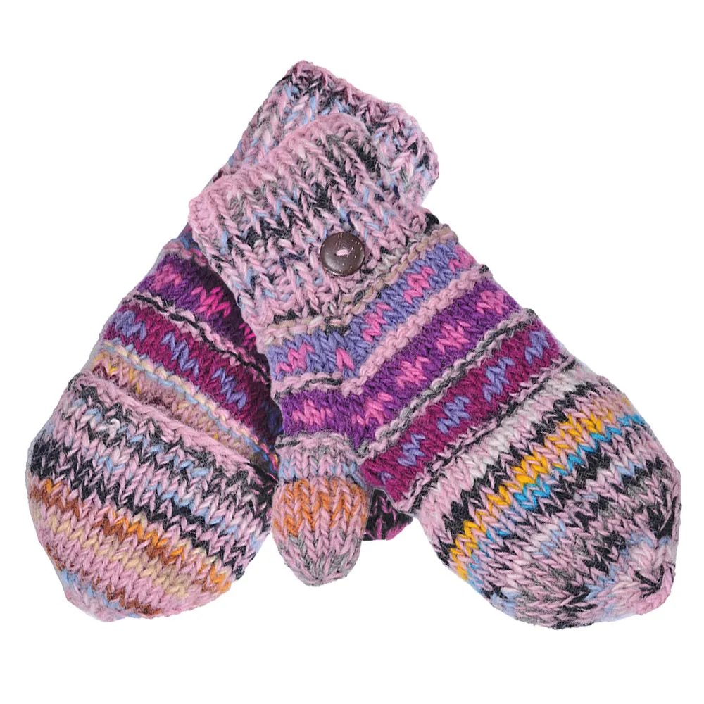 Tribal Purple Mittens