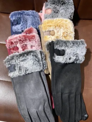 Ultra Suede Fuzzy Gloves
