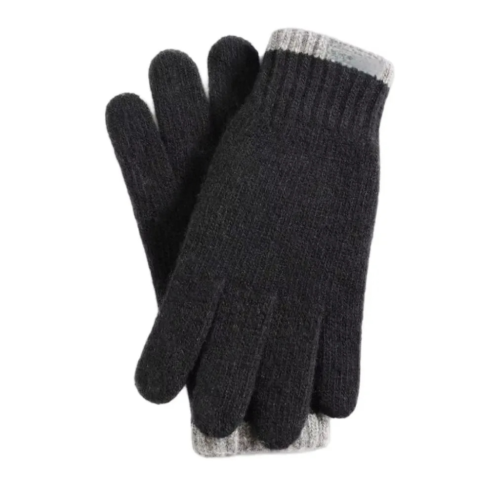 Unisex Wool glove - Black & Grey XL