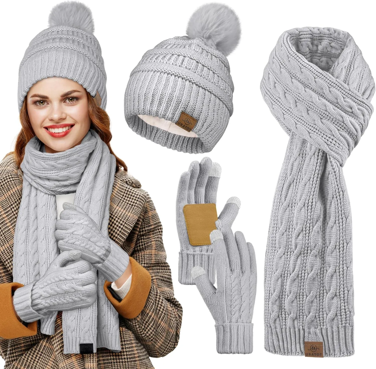 URATOT 3-in-1 Women's Winter Set - Fleece Lined for Ultimate Warmth