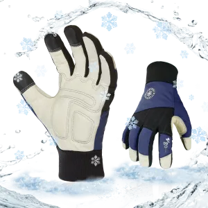 VGO 32℉ or above 3M Thinsulate C40 Lined Winter Synthetic Leather Waterproof Work Gloves (3 Colors, SL1015FW)