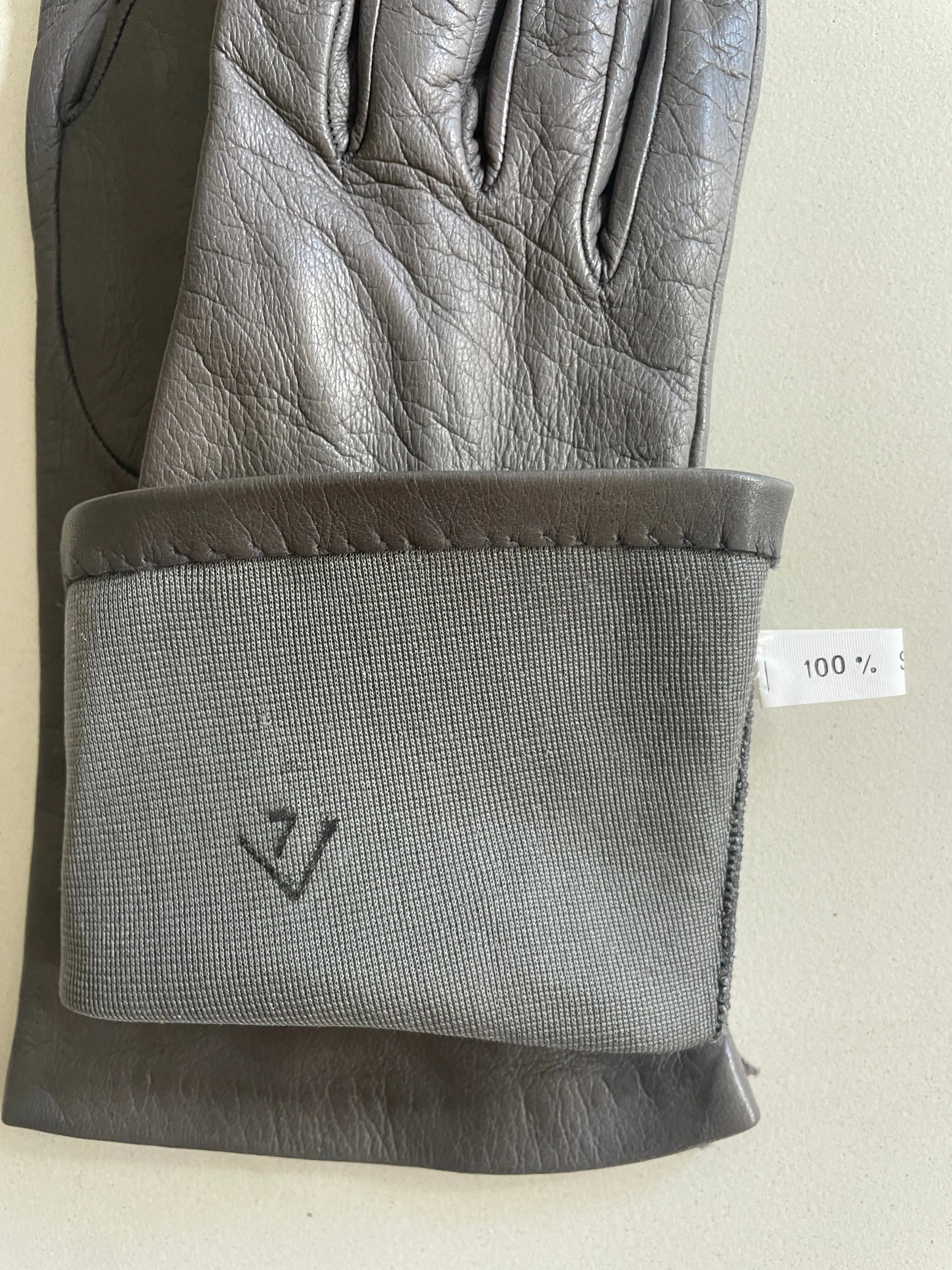Vintage Gray Kid Leather Gloves
