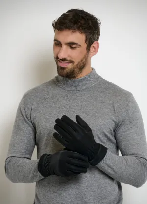 Warm fleece-lined touchscreen gloves