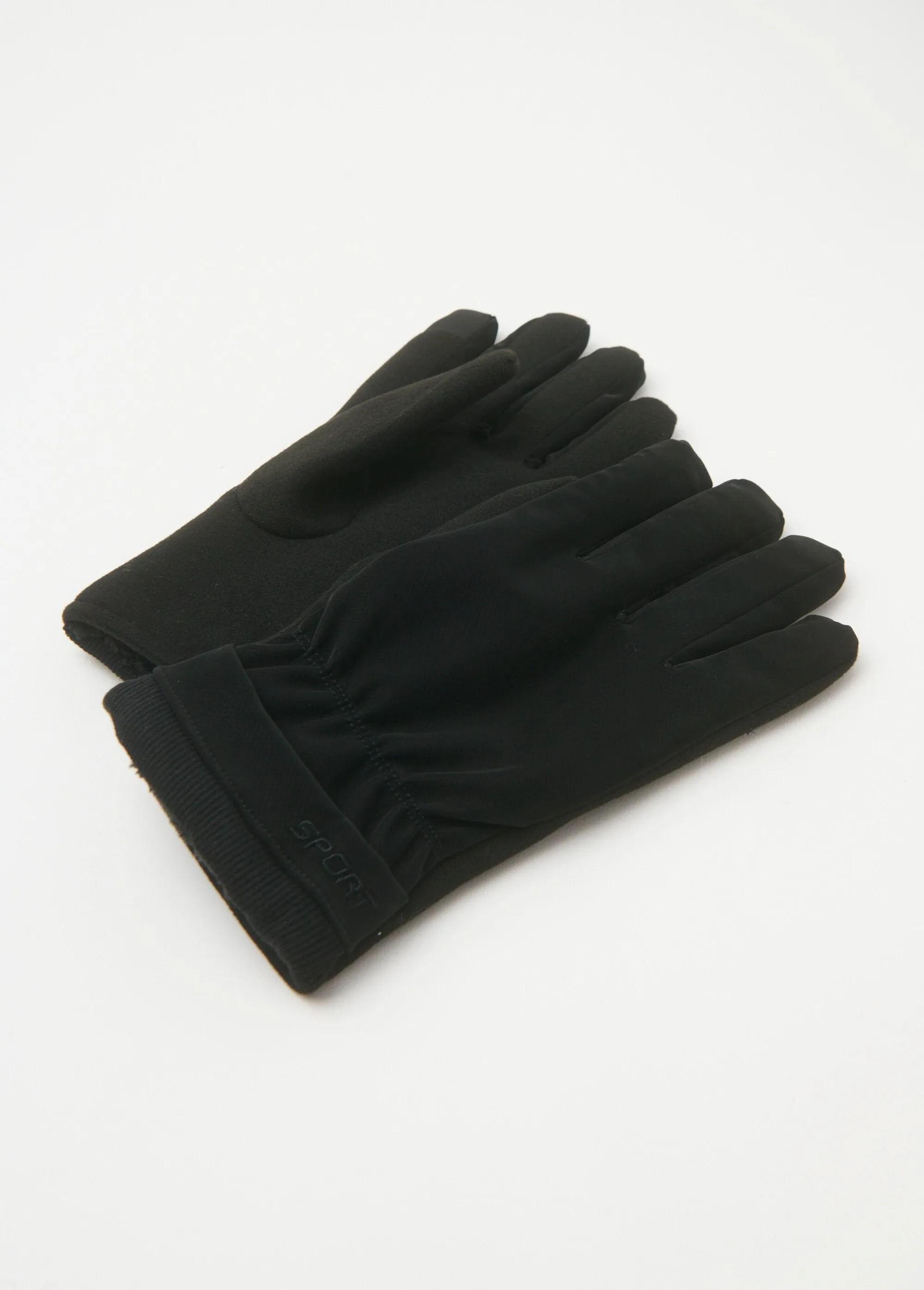 Warm fleece-lined touchscreen gloves