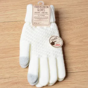 Warm Winter Touch Screen Gloves Stretch Knit  Wool Full Finger Crochet Gloves