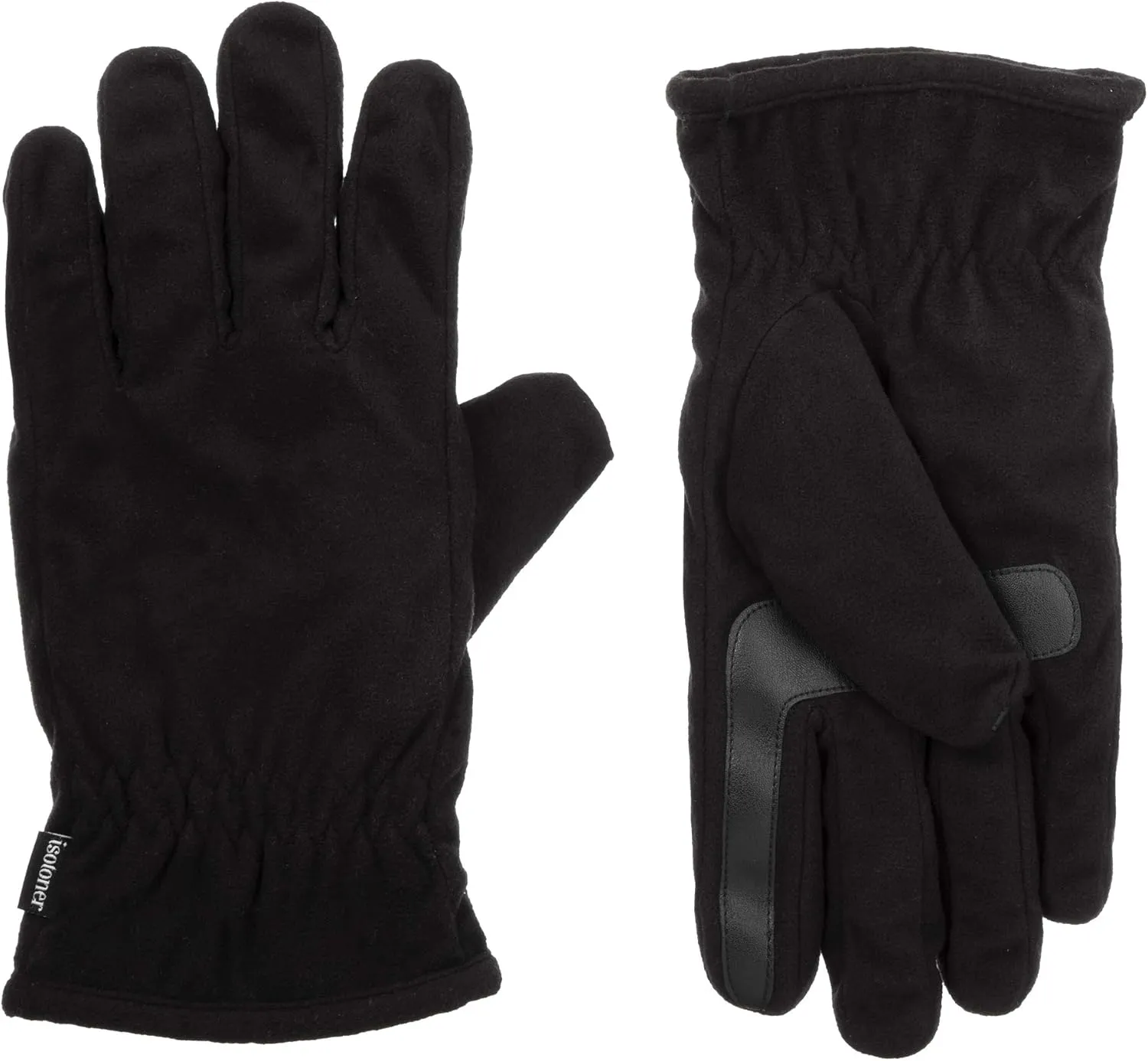 Water-Repellent isotoner Men's Fleece Touchscreen Glove