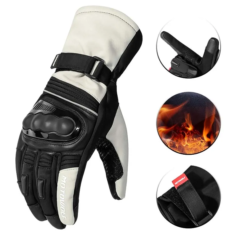 Waterproof Motorcycle Gloves | Winter Touch Screen Moto Riding Gloves
