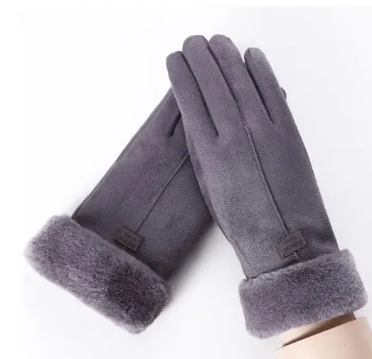 Women Winter Gloves Warm Screen Women's Gloves Full Finger Mittens Glove Driving Windproof