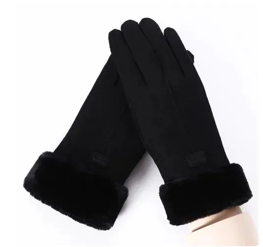 Women Winter Gloves Warm Screen Women's Gloves Full Finger Mittens Glove Driving Windproof