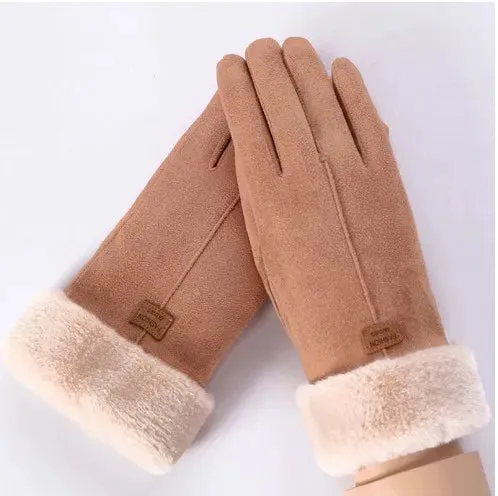 Women Winter Gloves Warm Screen Women's Gloves Full Finger Mittens Glove Driving Windproof