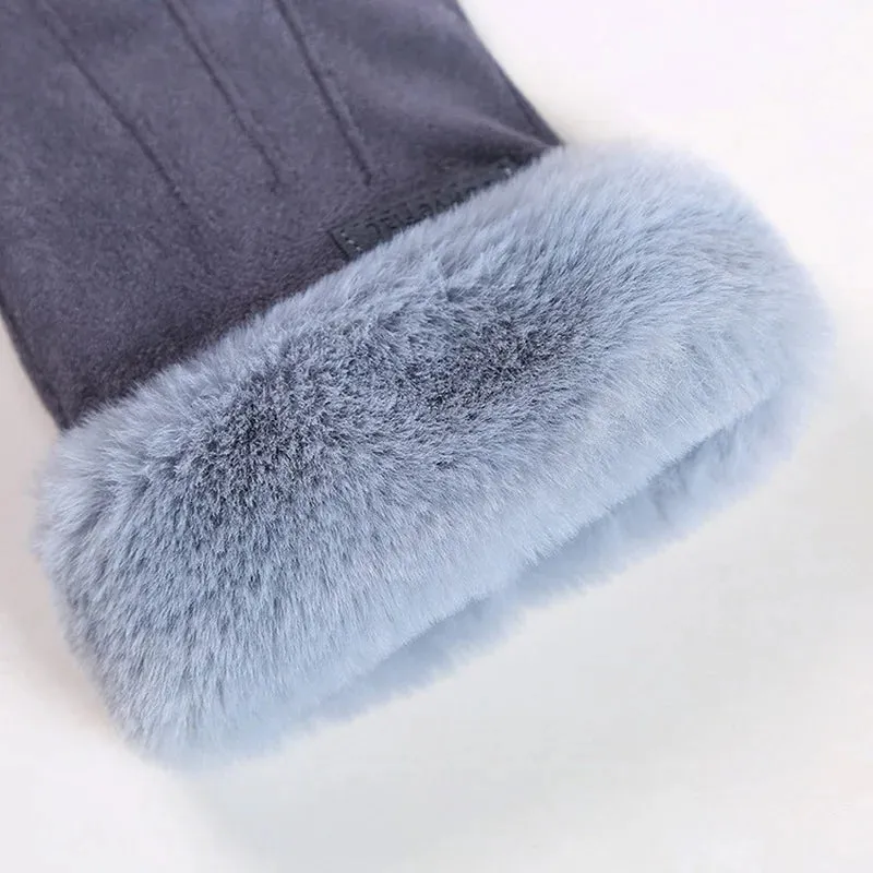 Women Winter Gloves Warm Screen Women's Gloves Full Finger Mittens Glove Driving Windproof