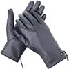 Wristed Zipper Nappa Leather Gloves