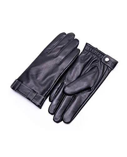 YISEVEN Men's Touchscreen Sheepskin Leather Gloves