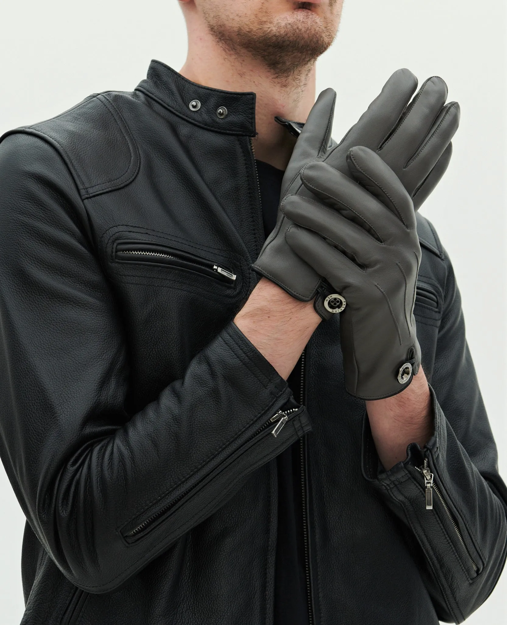 YISEVEN Winter Men’s Lambskin Leather Gloves