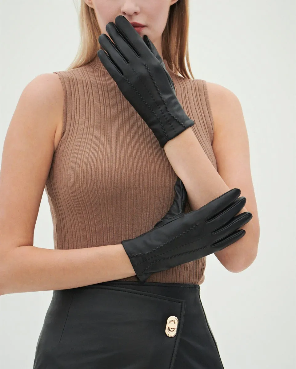 YISEVEN Women‘s Winter Touchscreen Leather Gloves
