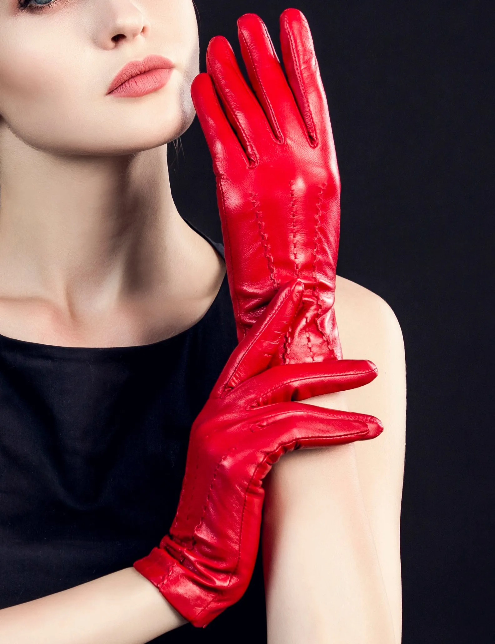 YISEVEN Women‘s Winter Touchscreen Leather Gloves