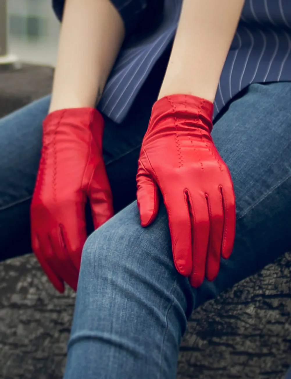 YISEVEN Women‘s Winter Touchscreen Leather Gloves
